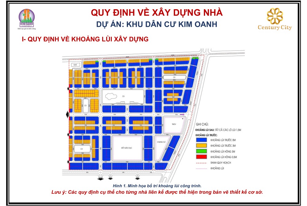 Quy định thiết kế về xây dựng nhà dự án Century City