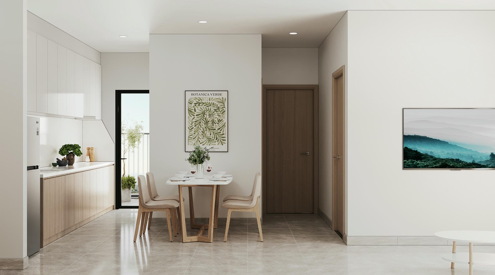 Lối bố trí căn hộ 2 phòng ngủ thoáng sáng chinh phục nhiều gia đình trẻ